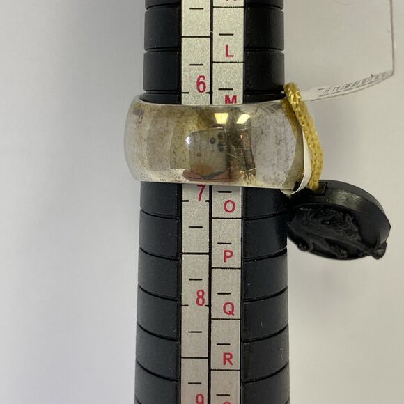 Effy 925 Silver & 18k Yellow Gold Wide Band Ring Size 6.5 - Picture 15 of 16